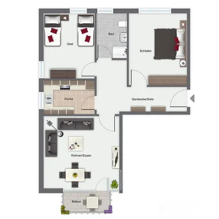 شقة Am Deich 04 *